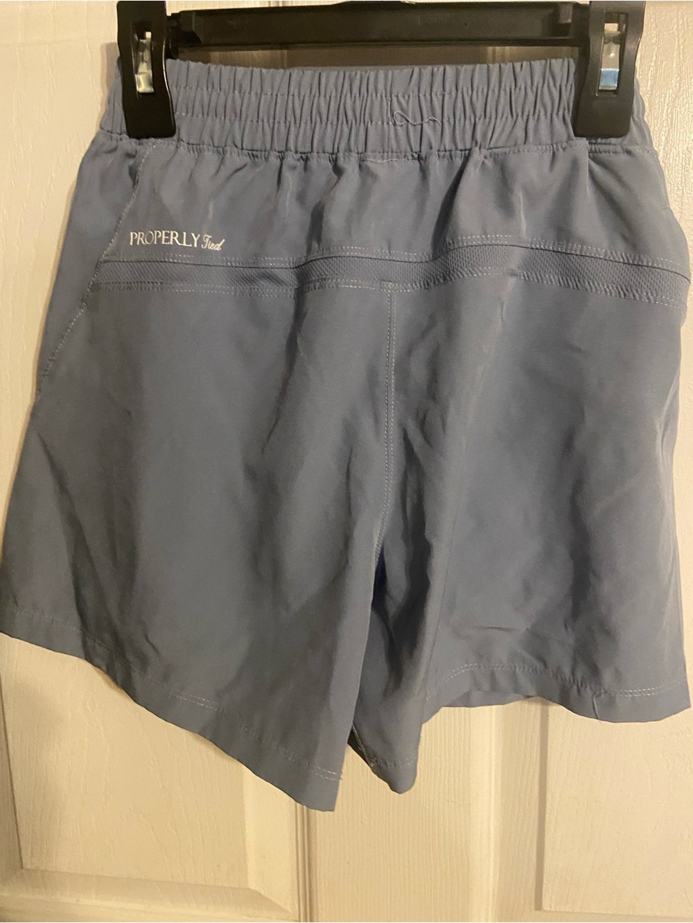EUC Boys Properly Tied Blueish Grey YS Swim Shorts. Excellent Condition